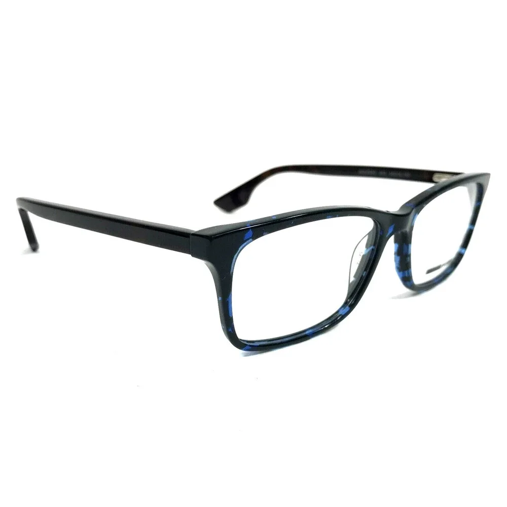 Alexander Mcqueen Eyeglasses Frames MQ0064O 003 Black Blue Rectangle 54-16-150